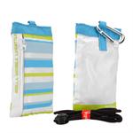 Golla of Finland White and Turqouise Blue Nylon Vertical Pouch
