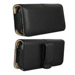 HTC OEM Black Leather Horizontal Pouch